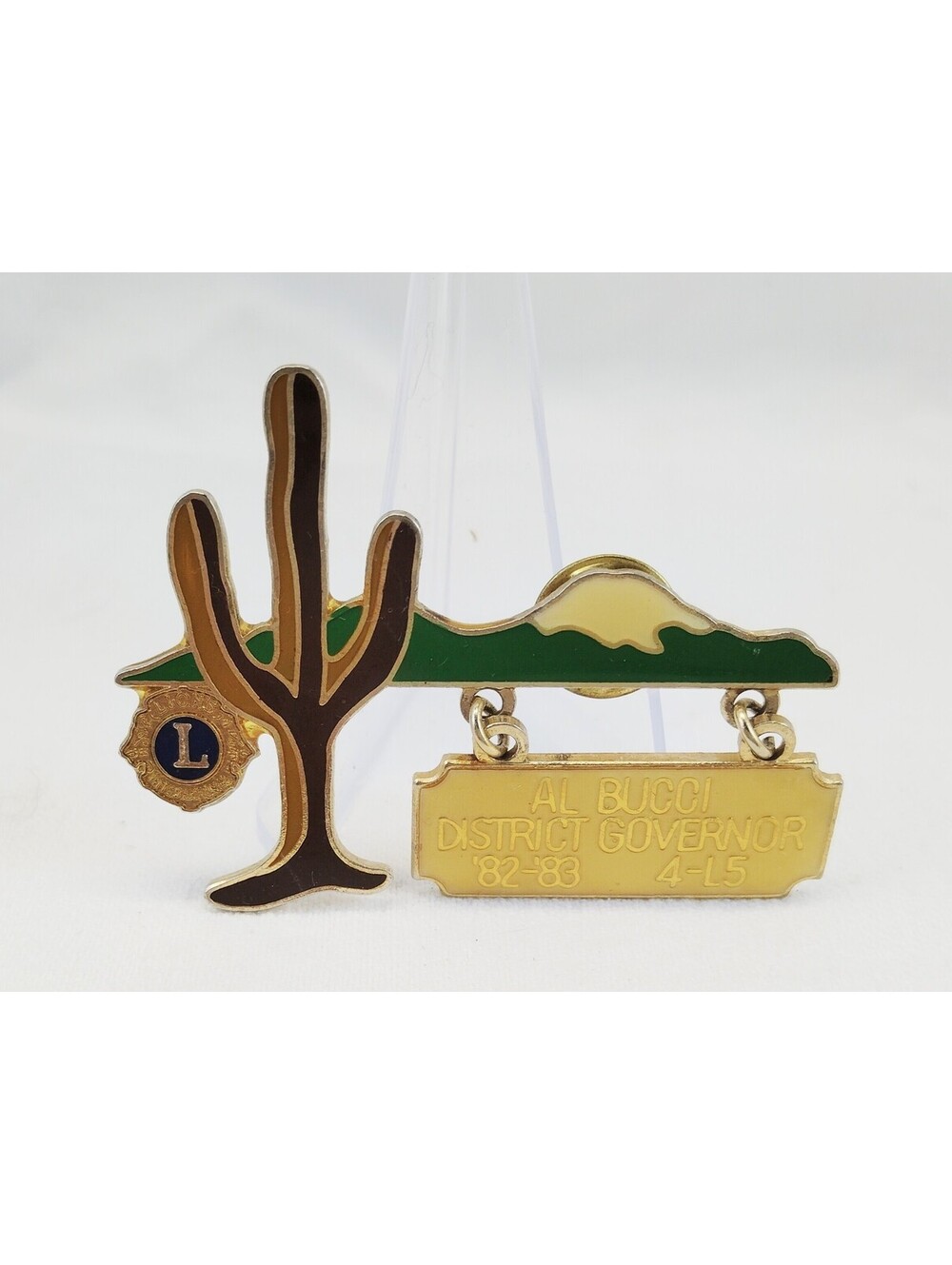 Lions Clubs District Governor lapel pin - Riverside, CA & San Bernardino. 82-83